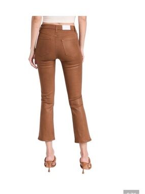 Pistola Lennon Coated High Rise Cropped Bootcut - Size 28 - color: Cognac